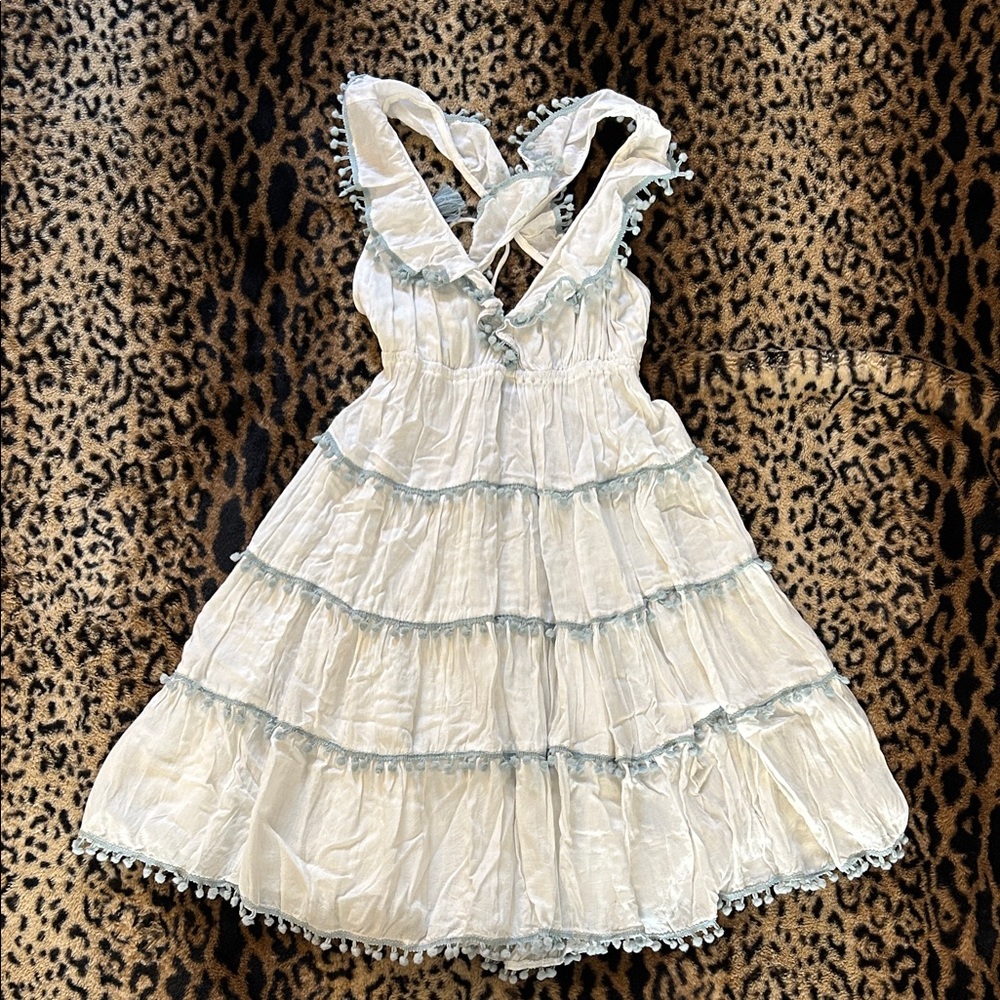 White and Blue Costal Cowgirl Beach Dress